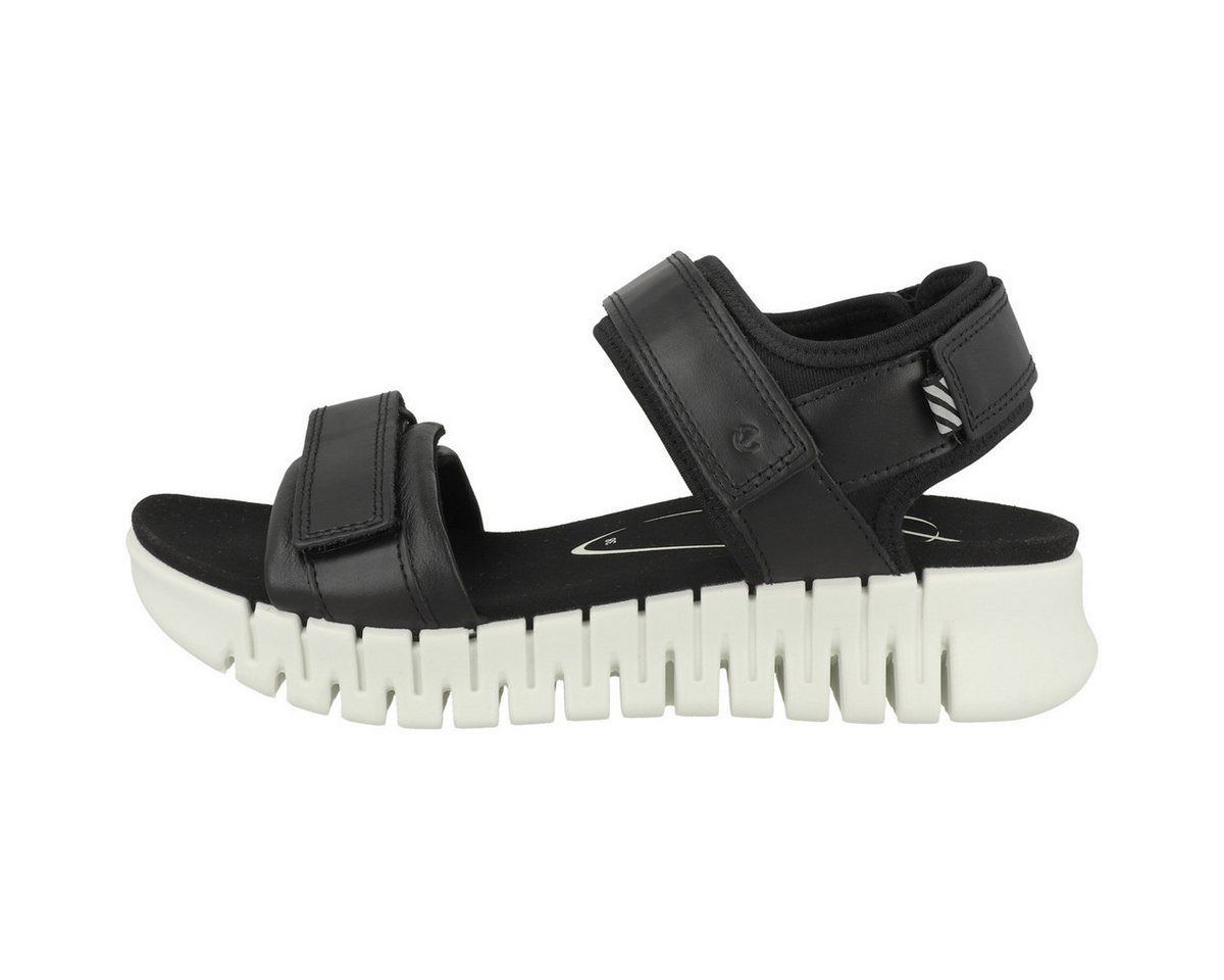 ECCO Gruuv Sol Damen Sandale Sandaletten, Sommerschuhe, Badeschuhe, Riemchen, Schlappen (schwarz)