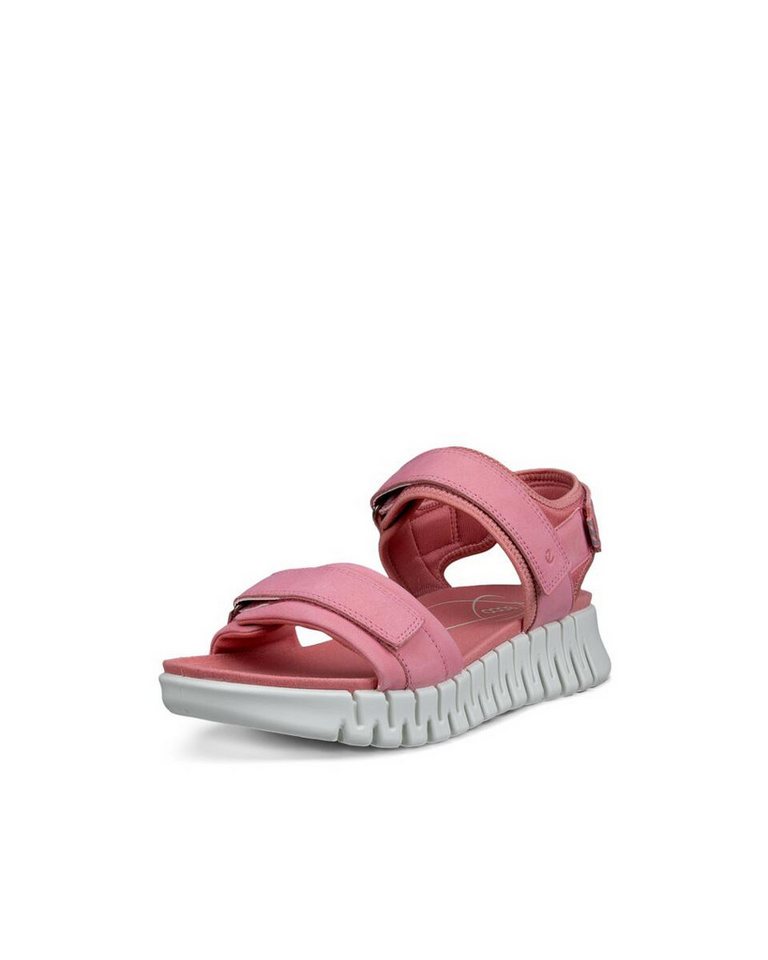 ECCO GRUUV SOL W Sandalette, Plateau, Sommerschuh, Sandalette mit praktischem Klettverschluss (rosa)