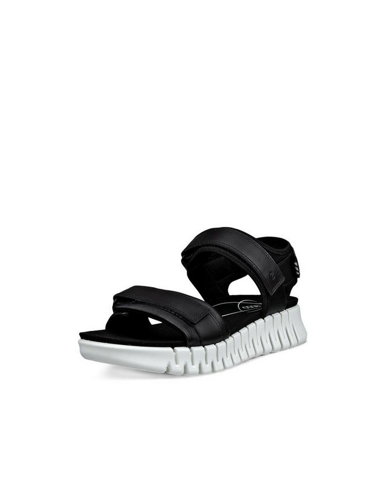 ECCO GRUUV SOL W Sandalette, Plateau, Sommerschuh, Sandalette mit praktischem Klettverschluss (schwarz)