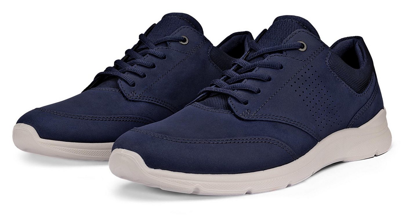 ECCO Irving Schnürschuh, Freizeitschuh, Halbschuh, Schnürschuh mit gepolstertem Schaftrand (blau)