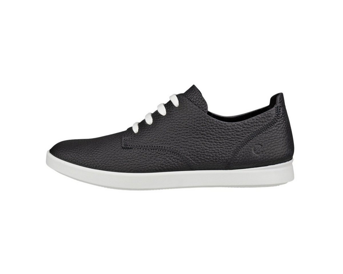 ECCO Leisure Lace Up (weiches Premium-Leder) schwarz Damen Sneaker