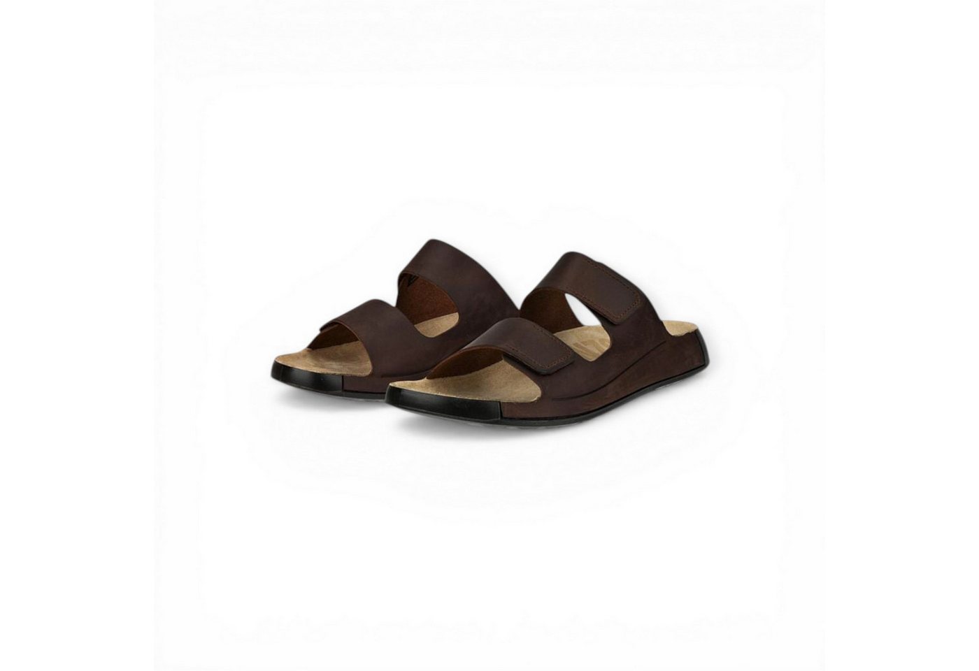 ECCO Cozmo Flat (Nubukleder, flexible Sohle) dunkelbraun Herren Sandale