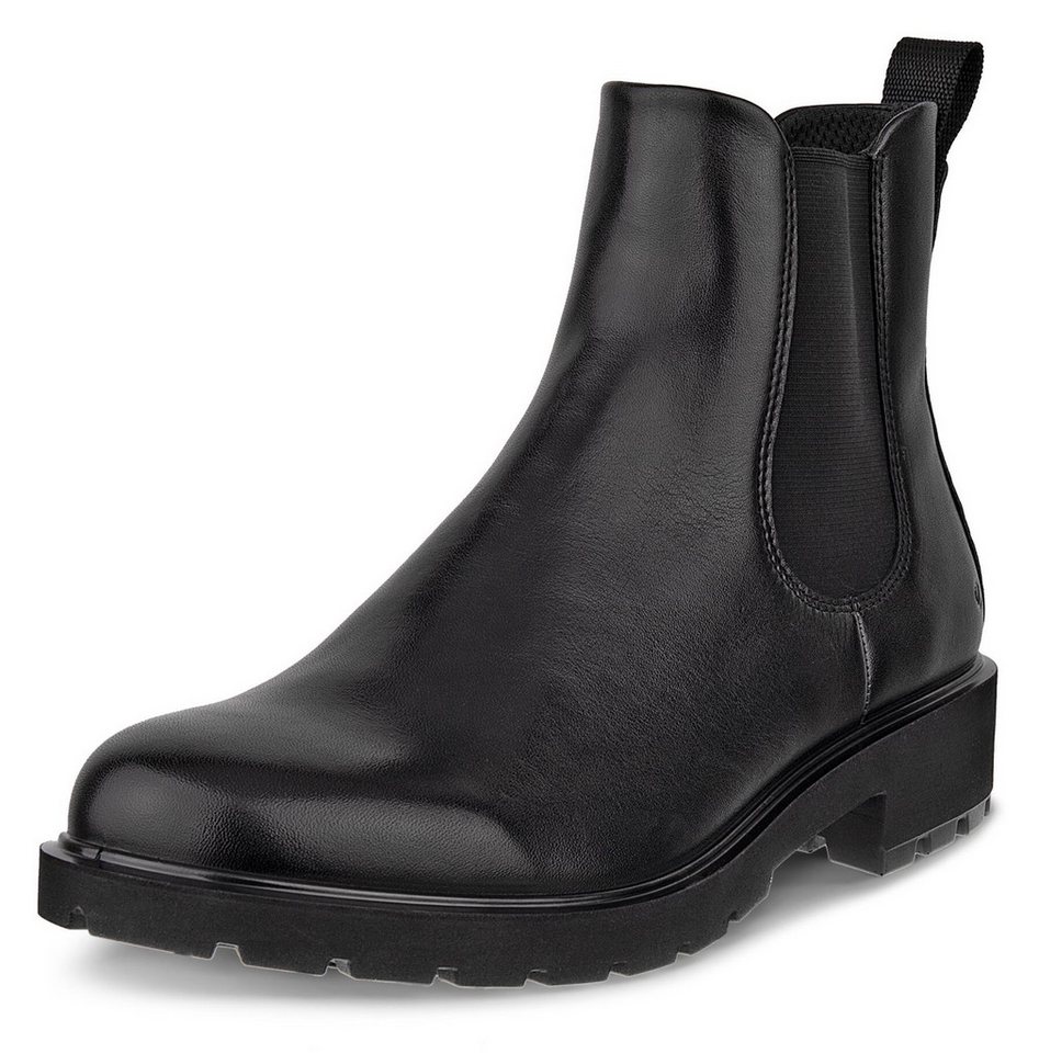 ECCO Metropole Vienna Chelseaboots Stiefelette, Schlupfboots, Casual-Boots mit Stretcheinsätze (schwarz)