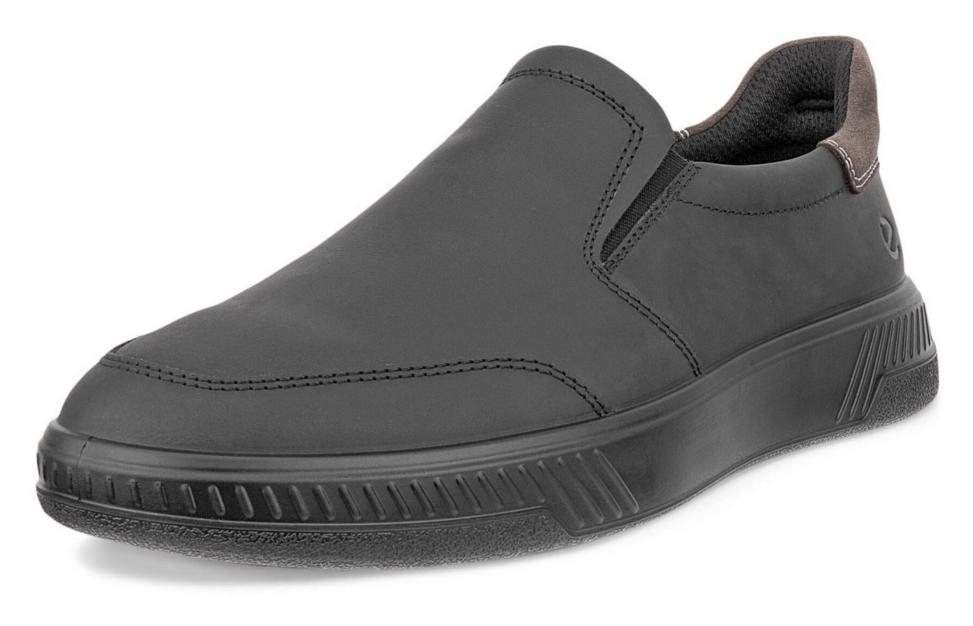 ECCO Move M Slipper Halbschuh, Freizeitschuh, Schlupfschuh mit Stretcheinsätzen (braun/schwarz)