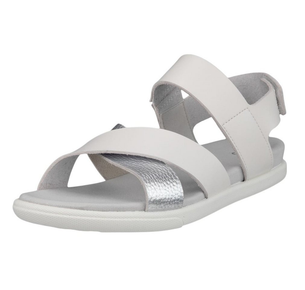 ECCO Samara 4 Strap (Vollnarbenleder) grau/silber Damen Sandale