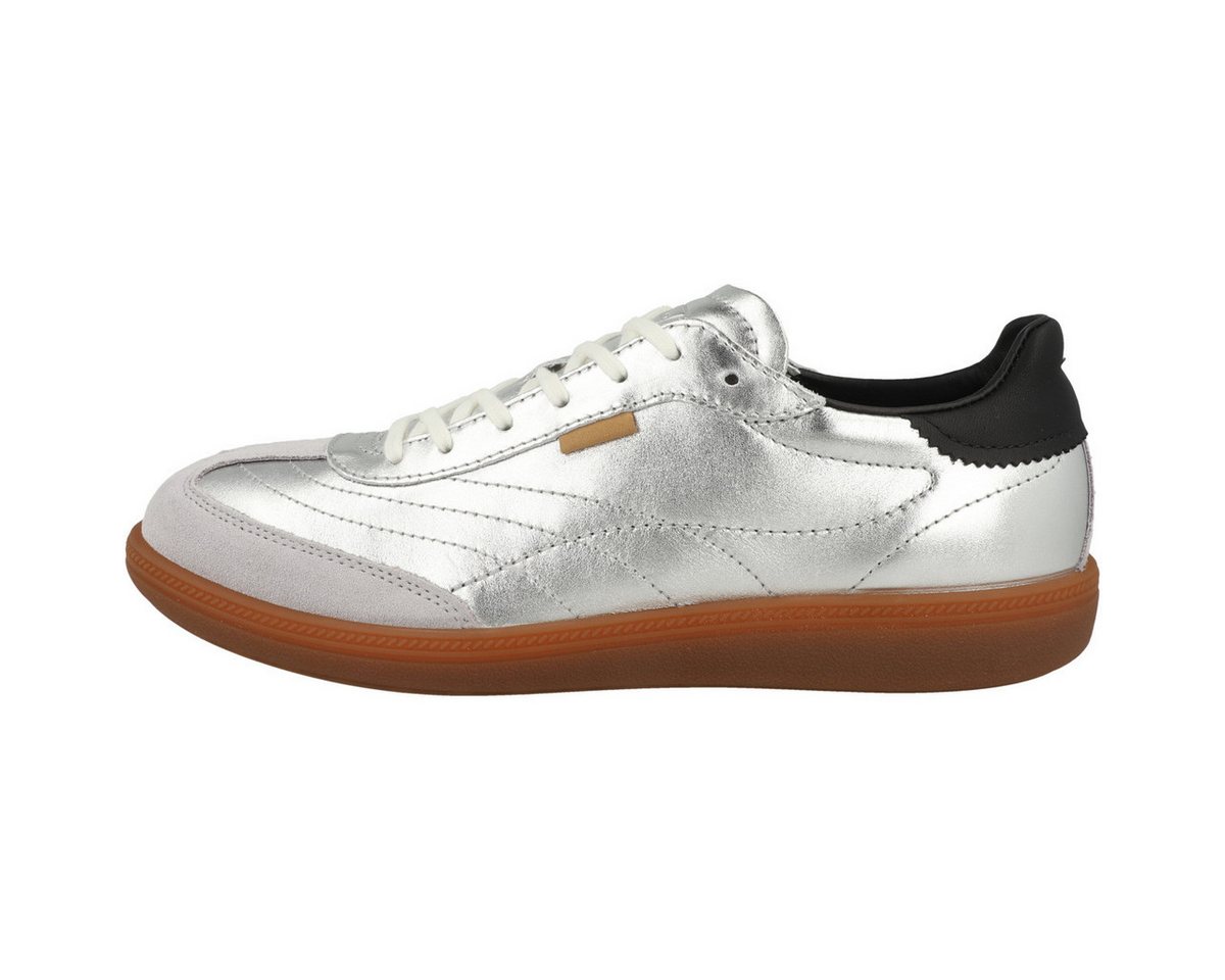 ECCO Soft 11 Damen Sneaker Turnschuhe, Sportschuhe, Freizeitschuhe, Halbschuhe, Schnürschuhe (silber)