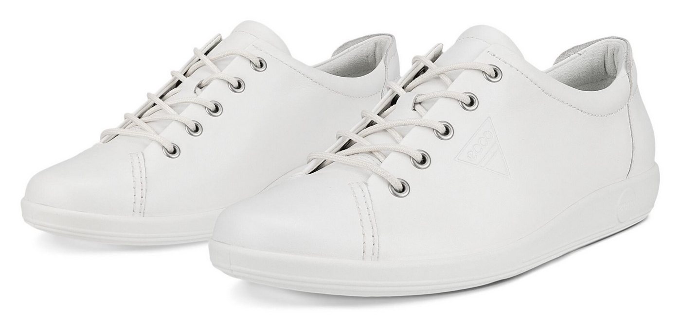 ECCO Soft 2.0 Sneaker, Freizeitschuh, Halbschuh, Schnürschuh mit Retro-Shilouette