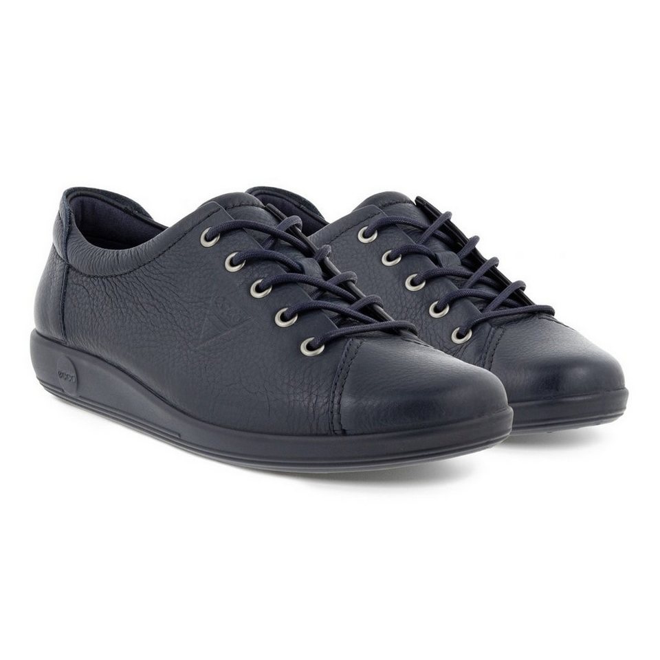ECCO Soft 2.0 Tie (leichte und flexible Sohle) marineblau Damen Sneaker