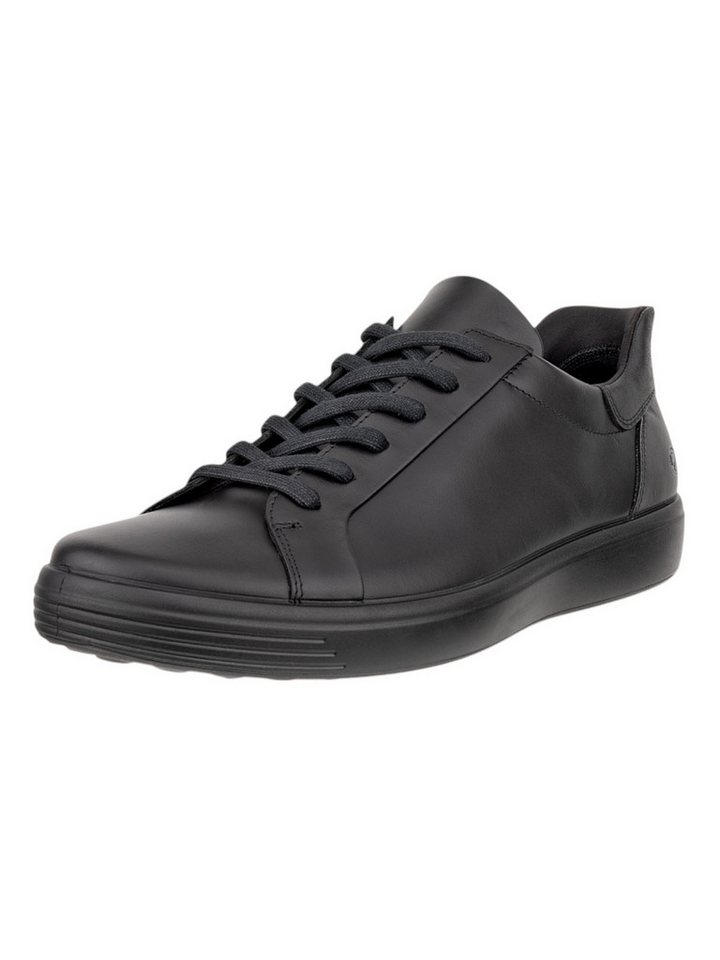 ECCO Soft 7 Easy Slip Lace (Premium-Leder) schwarz Herren Sneaker