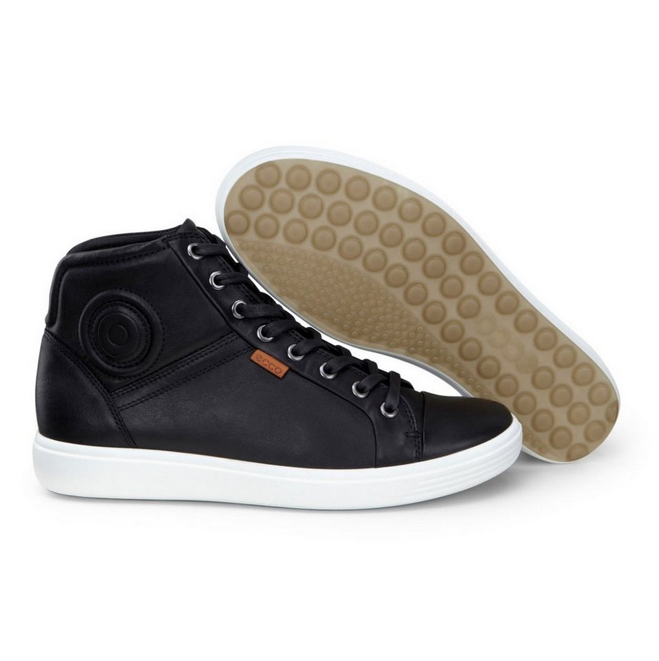 ECCO Soft 7 High (leichte und flexible Sohle) schwarz Damen Sneaker