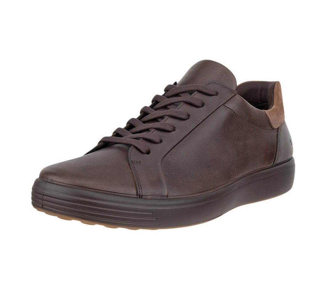ECCO Soft 7 Easy Slip Lace (Premium-Leder) braun Herren Sneaker