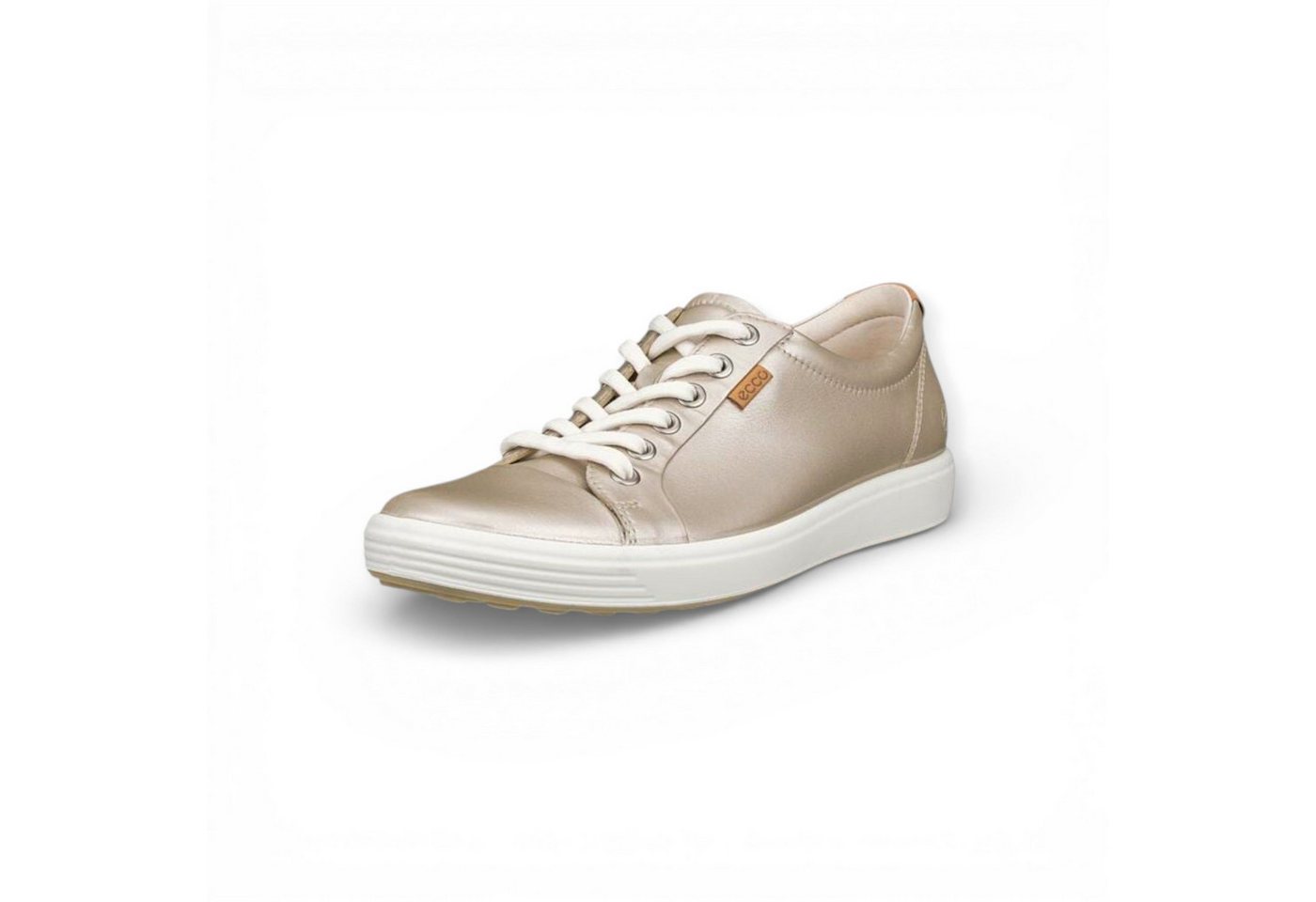 ECCO Soft 7 (Vollnarbenleder) gold Damen Sneaker