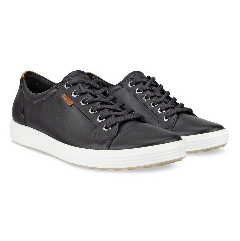 ECCO Soft 7 (Vollnarbenleder) schwarz Damen Sneaker