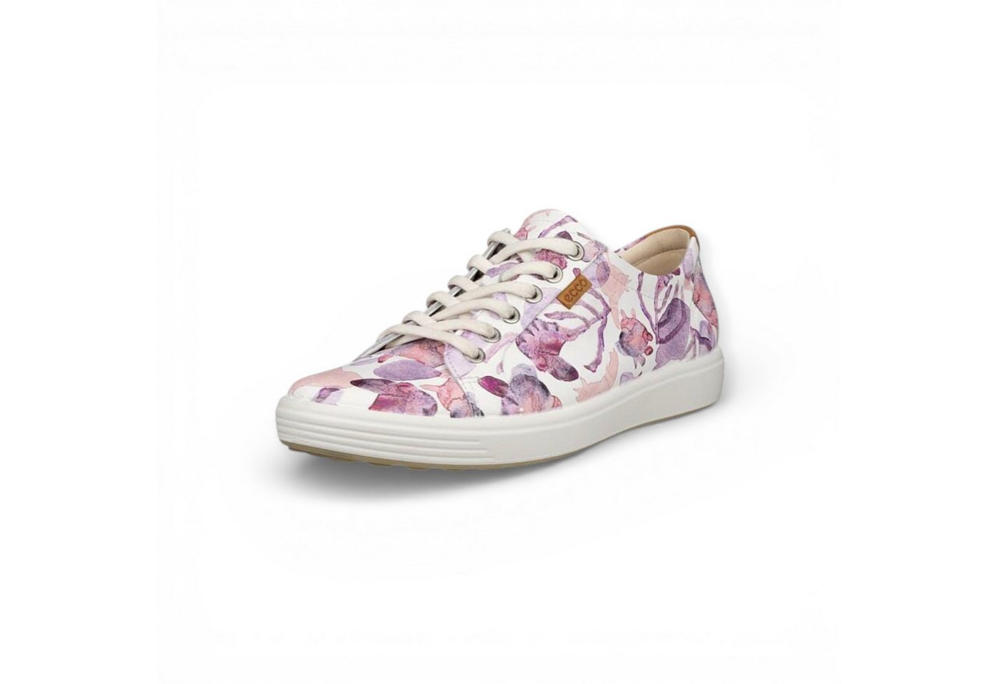ECCO Soft 7 (Vollnarbenleder) weiss/bunt Damen Sneaker