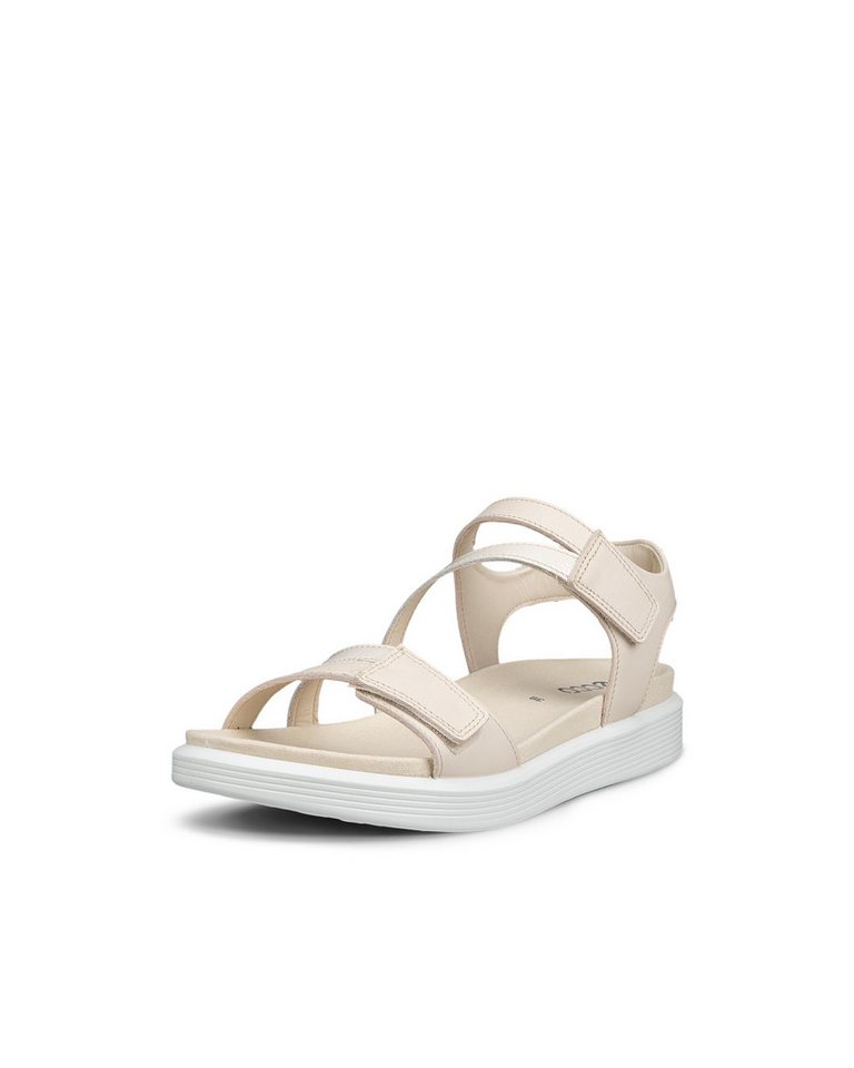 ECCO SOFT SANDAL W 3-STRAP Sandale Riemchensandale, Sommerschuh, Klettschuh mit Fußbett (grau)