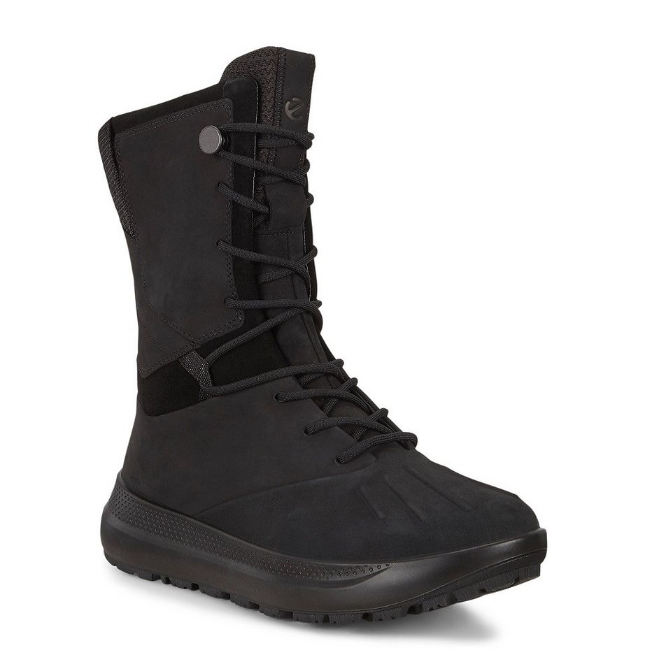 ECCO Solice High (Yabuck Yak-Leder) schwarz Damen Winterstiefel