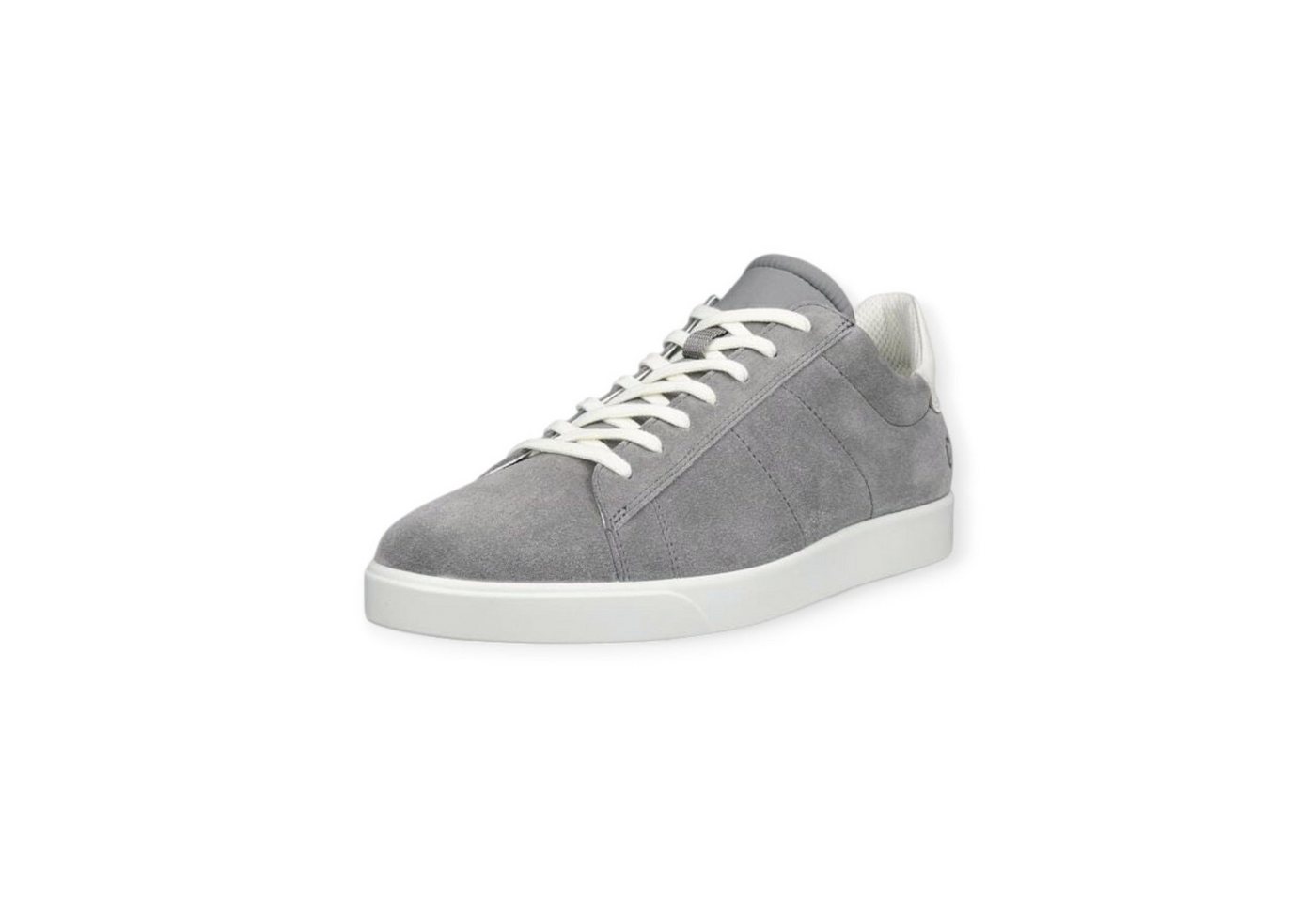 ECCO Street Lite (Premium-Leder und Wildleder) steelgrau/weiss Herren Sneaker