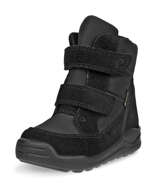 ECCO Winterstiefel URBAN MINI Snowboots, Winterboots, Klettstiefel, Winterstiefel mit Klettriemchen, GORE-TEX (schwarz)