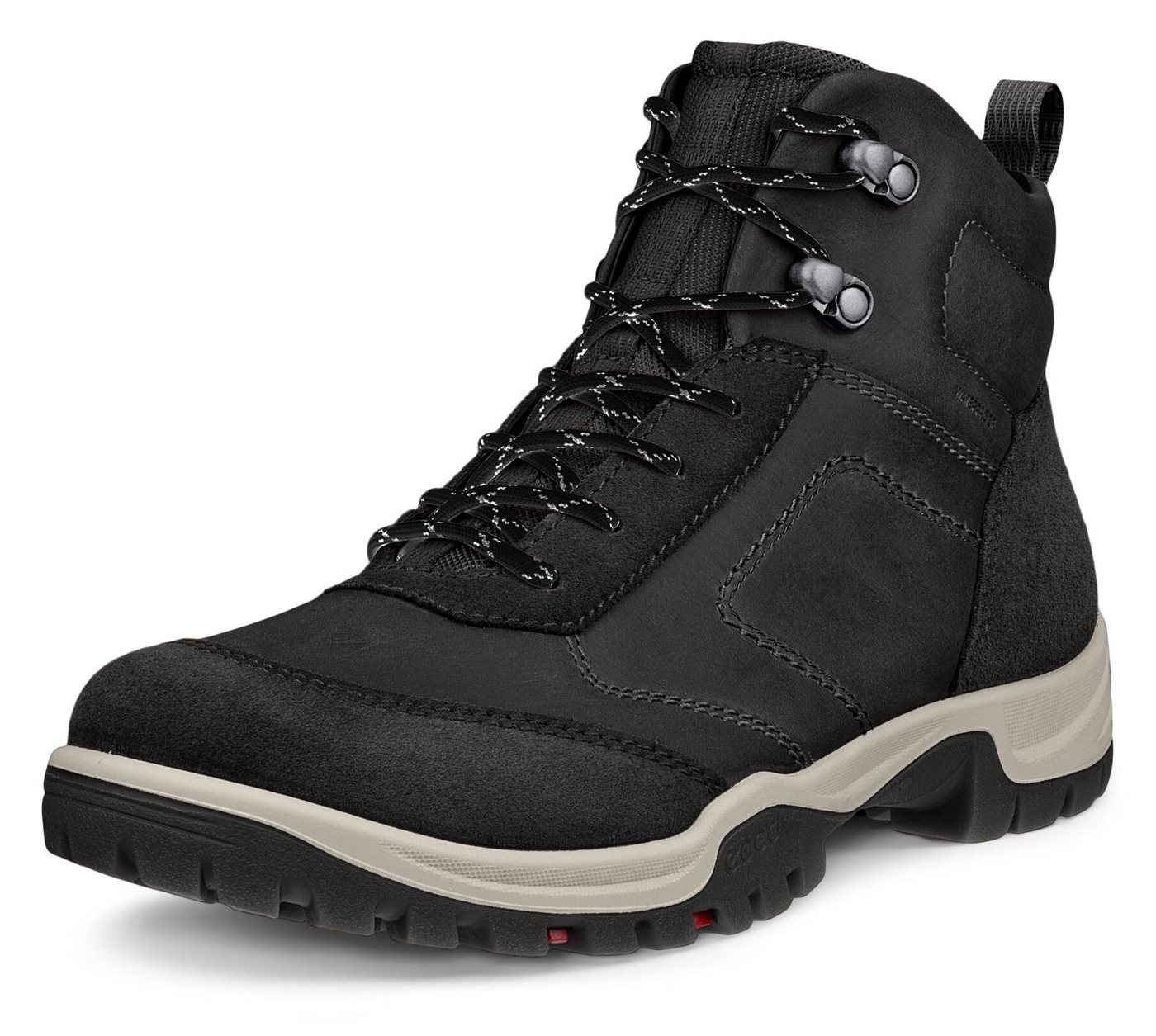ECCO Xpedition III Schnürboots Outdoorschuh, Stiefelette mit wasserabweisender TEX-Membran (schwarz)