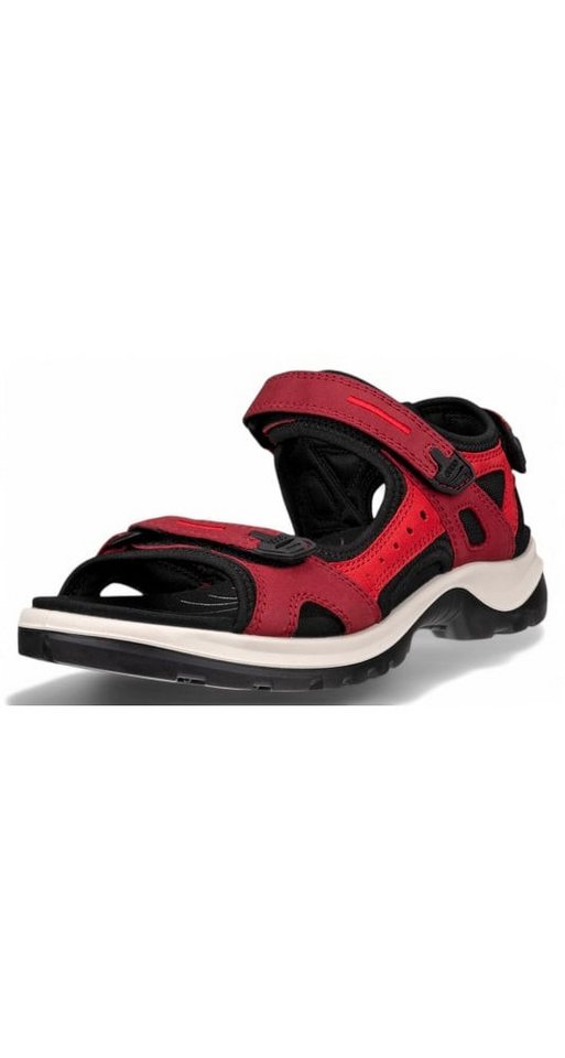 ECCO Yucatan Leder rot/schwarz Damen Sandale