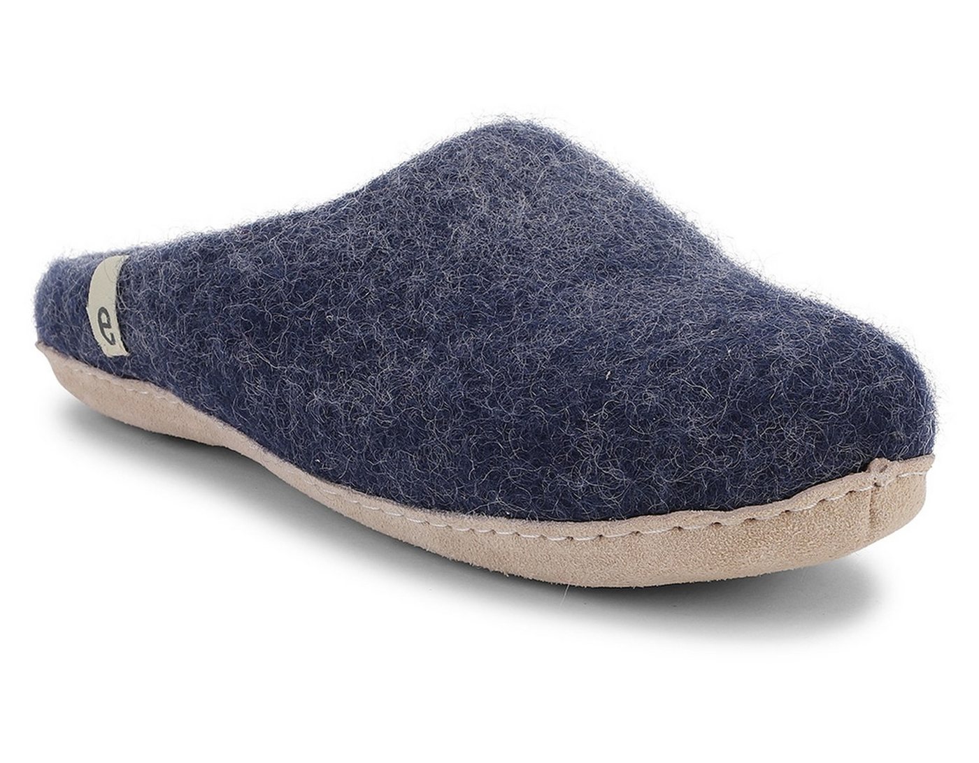 Egos Unisex Filzpantoffel mit Ledersohle Pantoffel Hausschuh