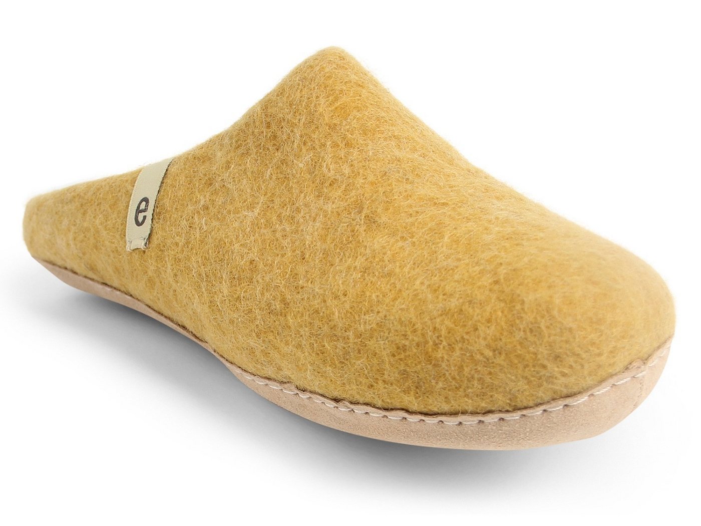 Egos Unisex Filzpantoffel mit Ledersohle Pantoffel Hausschuh