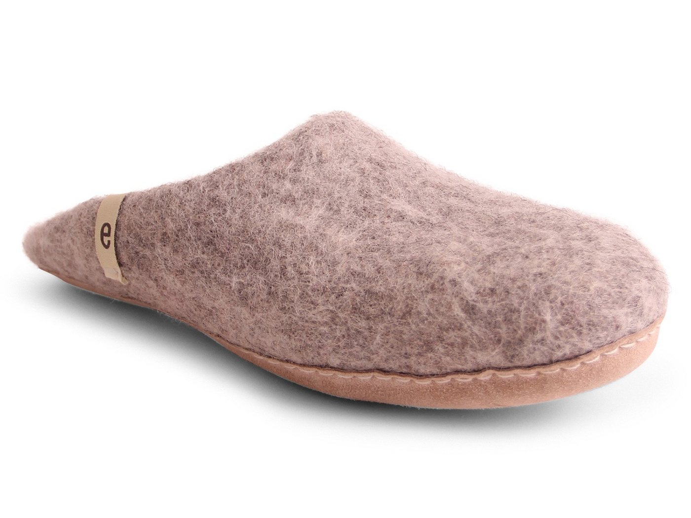 Egos Unisex Filzpantoffel mit Ledersohle Pantoffel Hausschuh