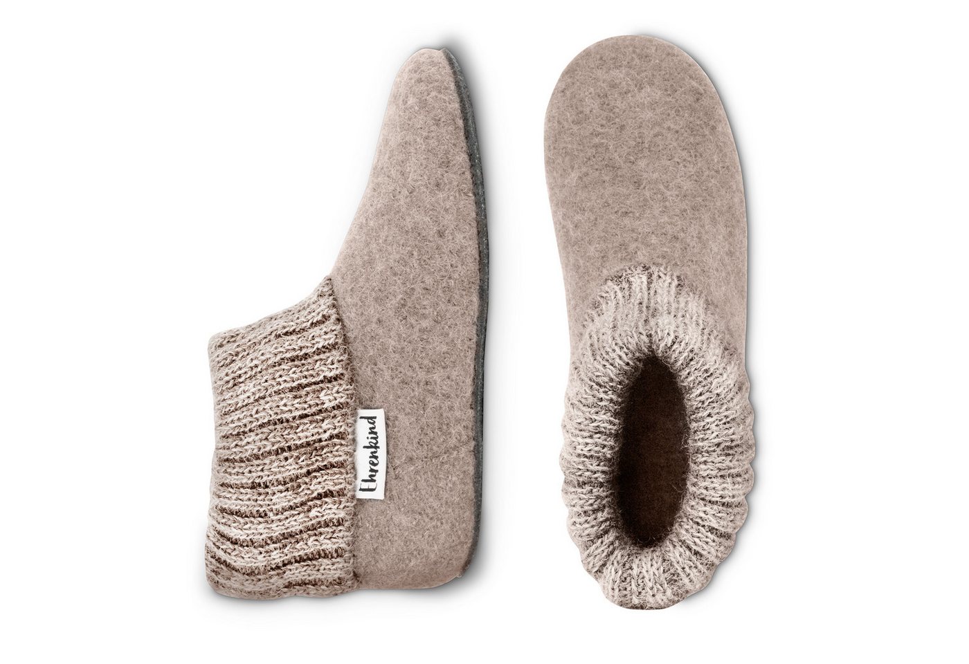 Ehrenkind Gemütliche Kinder-Hausschuhe aus reiner Schurwolle, Rutschfest Hüttenschuhe (atmungsaktiv & temperaturregulierend, Hüttenhausschuhe, Hüttenschuhe Kinder, Hüttenschuhe) ideal für Kindergarten, Schule und zu Hause