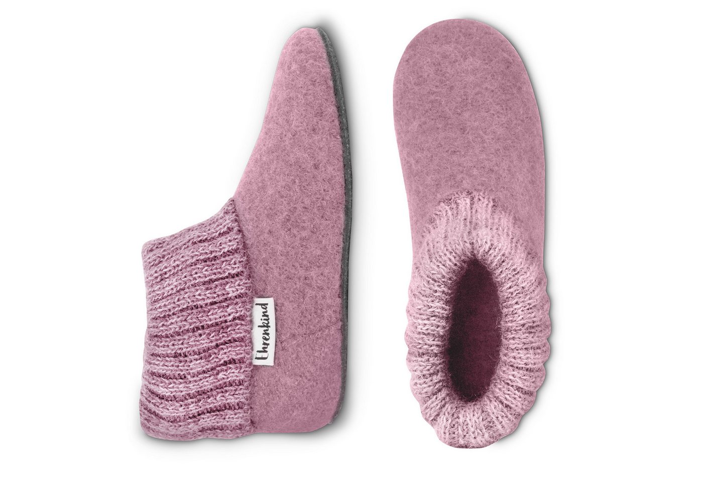 Ehrenkind Gemütliche Kinder-Hausschuhe aus reiner Schurwolle, Rutschfest Hüttenschuhe (atmungsaktiv & temperaturregulierend, Hüttenhausschuhe, Hüttenschuhe Kinder, Hüttenschuhe) ideal für Kindergarten, Schule und zu Hause