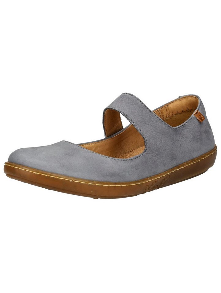 El Naturalista Ballerinas Nubukleder Riemchenballerina (blau)