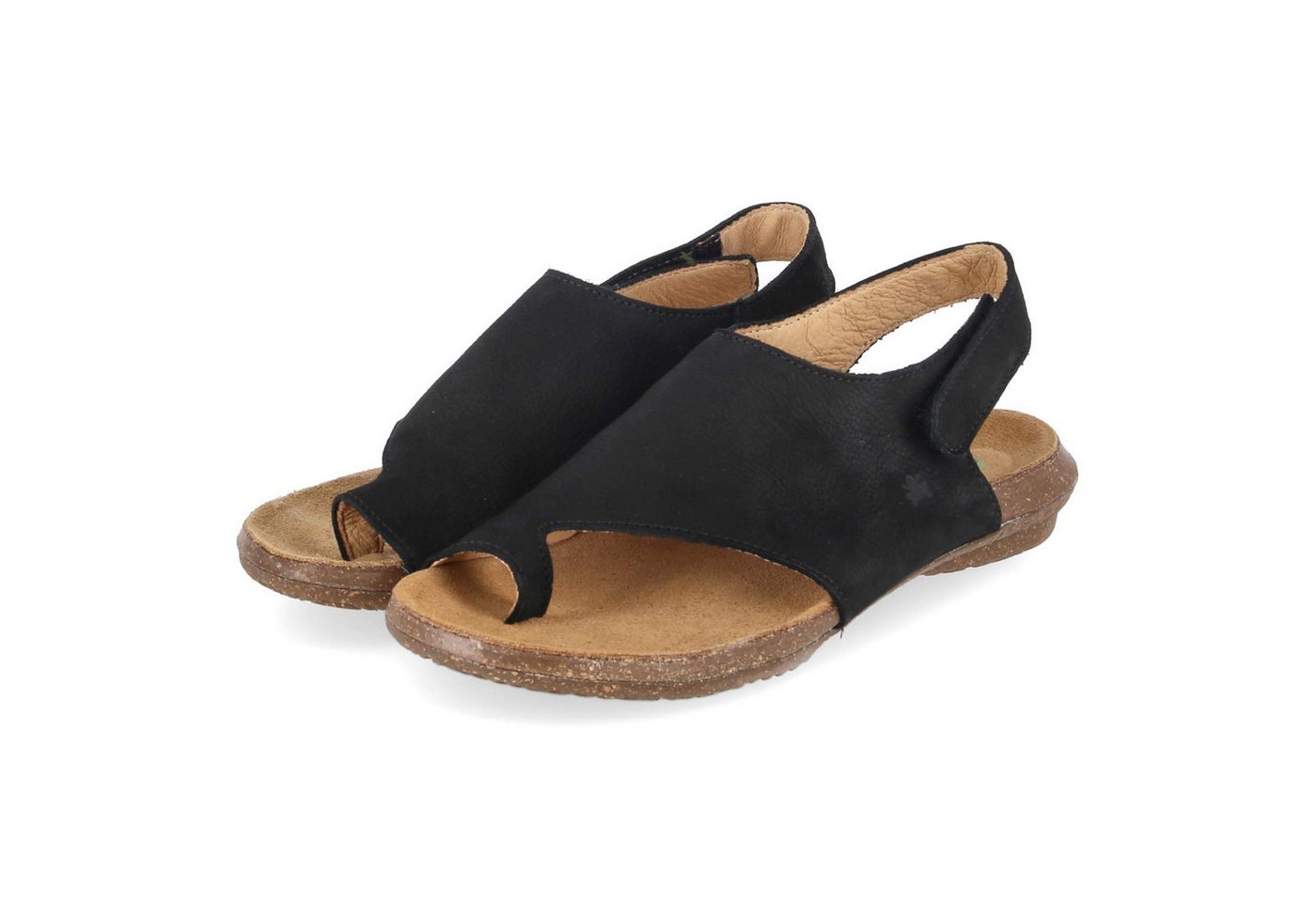 El Naturalista N5559 Black Damen Rauleder black Keilsandalette