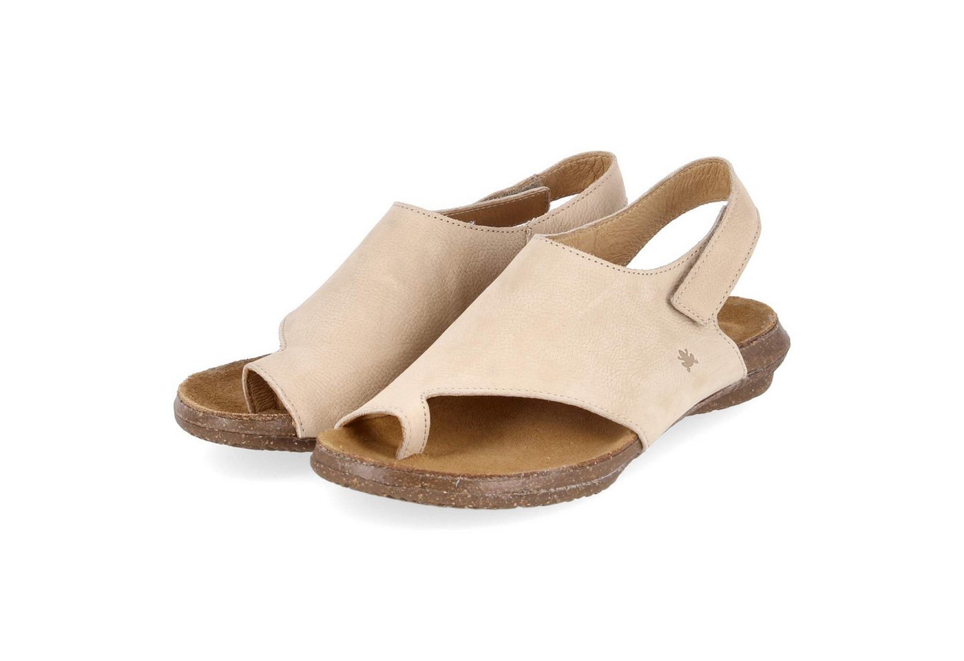 El Naturalista N5559 Cream Damen Rauleder beige Keilsandalette