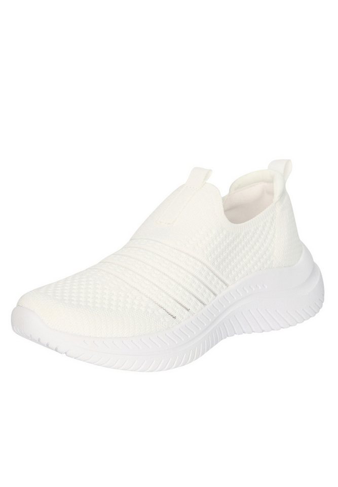 Elara Damen Slip-on Sneaker mit Strick-Obermaterial und leichter Sohle Sport Sneaker