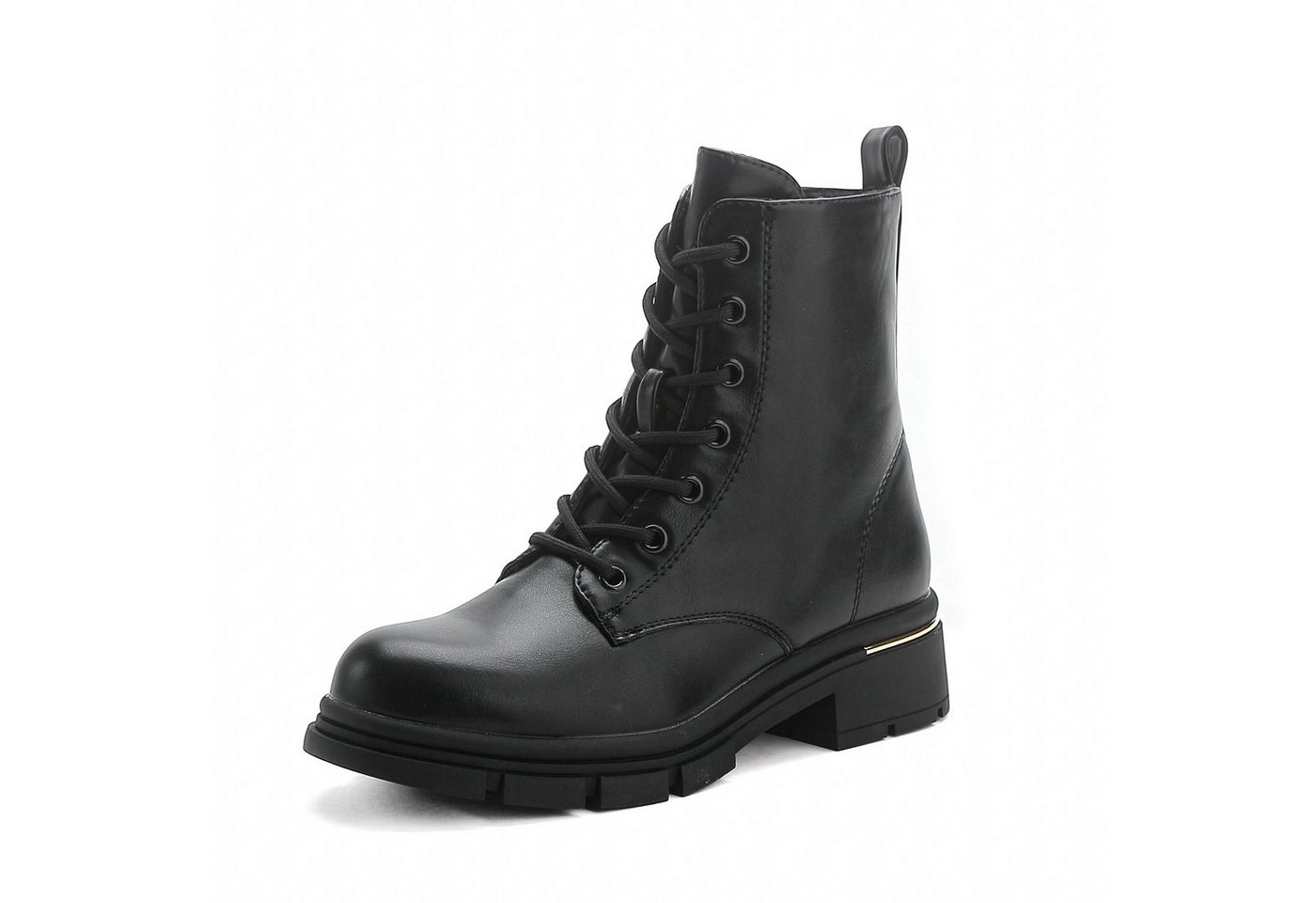 Elara Worker Boots Schnürstiefelette (schwarz)