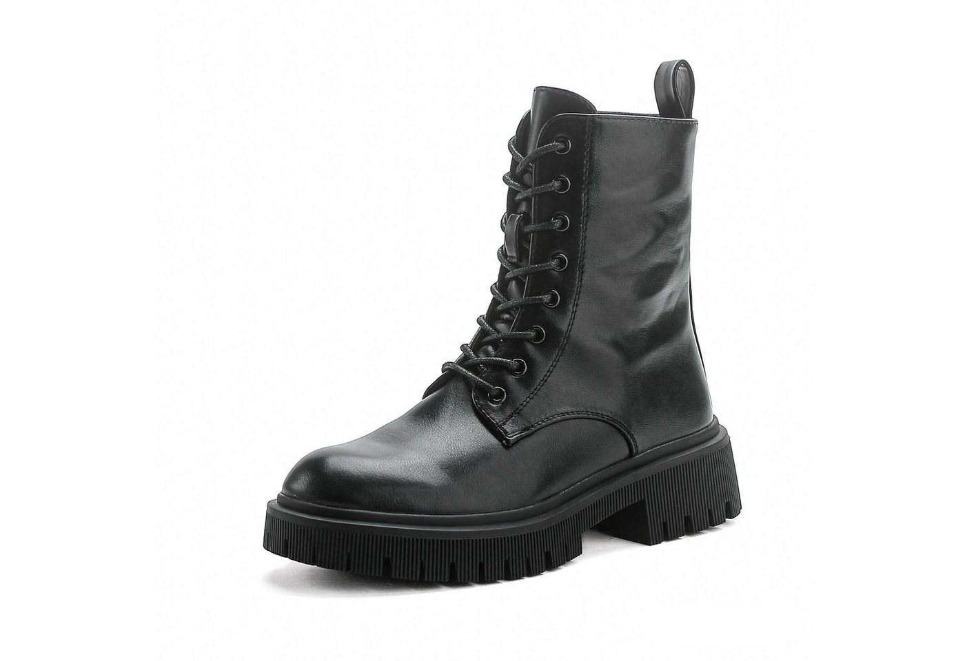 Elara Worker Boots Schnürstiefelette (schwarz)