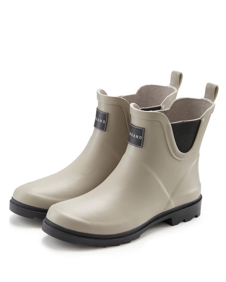 Elbsand Boots Gummistiefelette aus wasserdichtem Material, Gummistiefel, Schlupfstiefel (grau)