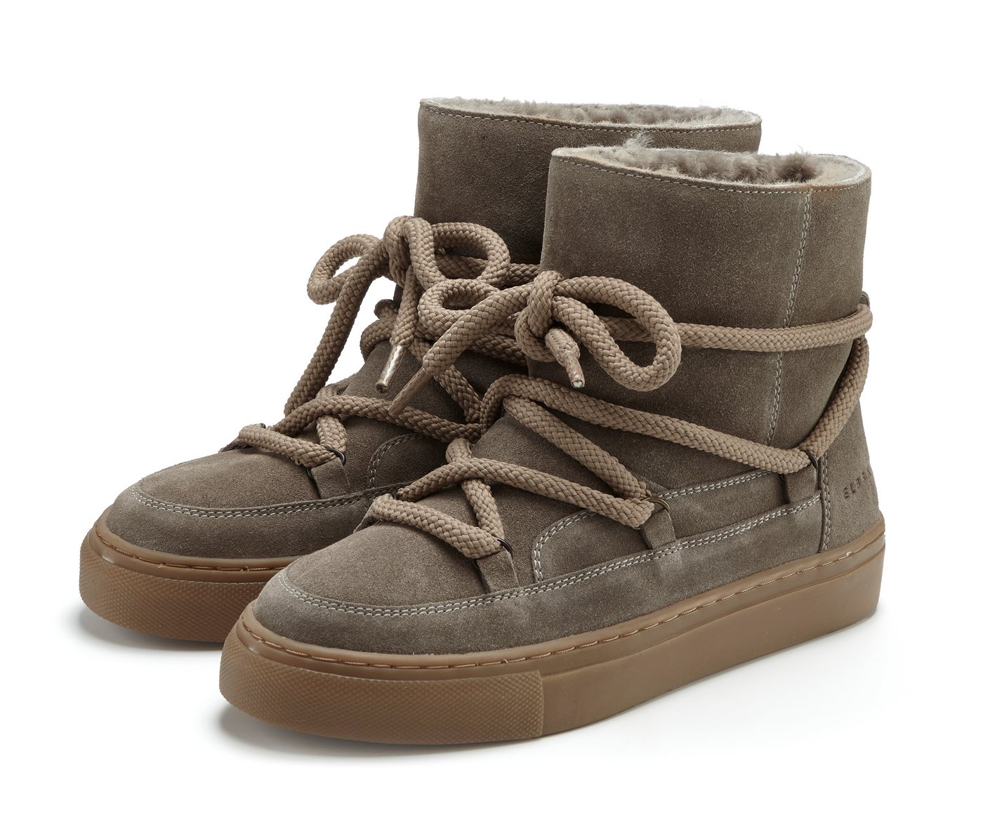 Elbsand Boots, Winterstiefelette, Winterboots, Stiefel, Lederstiefelette Stiefelette aus Leder mit kuscheligem Lammfell