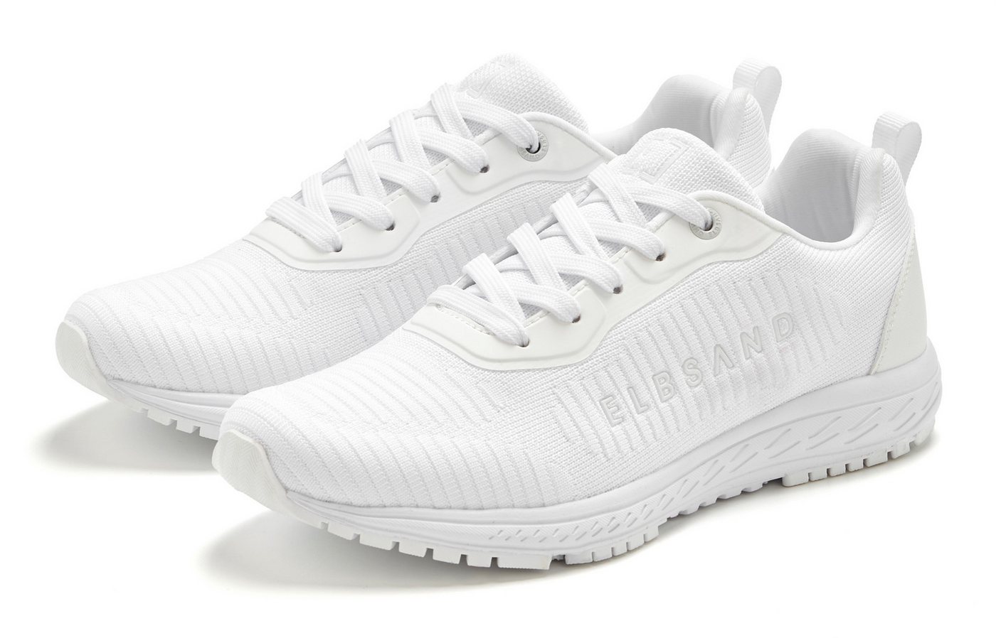 Elbsand Freizeitschuh, Halbschuh, Schnürhalbschuh, Turnschuh, Schnürschuh Sneaker NEU im sportiven Look mit leichter Sohle (weiß)