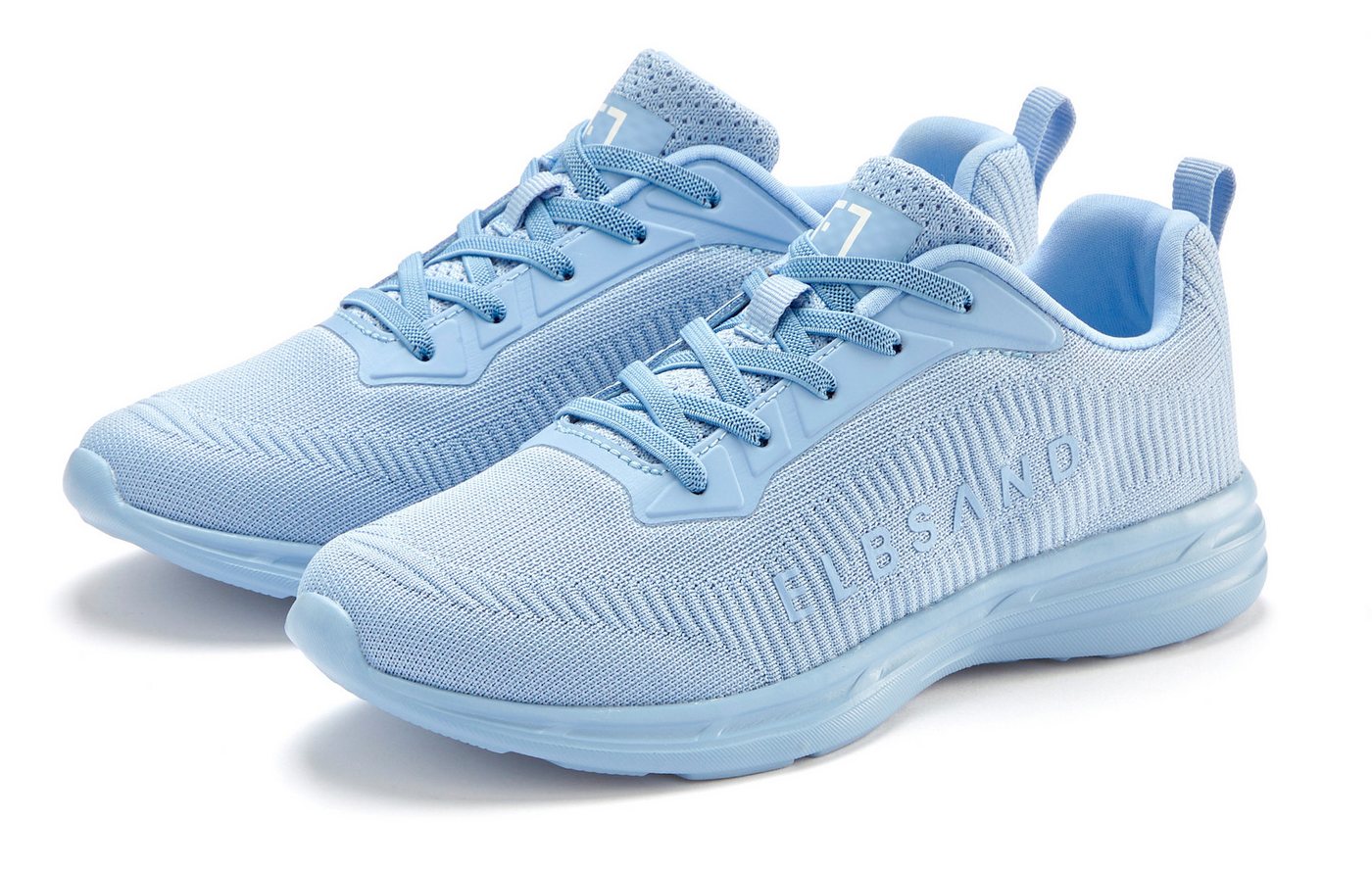 Elbsand Freizeitschuh, Halbschuh Sneaker mit elastischen Bändern für schnelles Reinschlüpfen, Unisex VEGAN (blau)