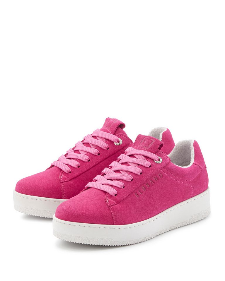Elbsand Freizeitschuh, Lederschuh, Ledersneaker, Turnschuh, Schnürschuhe Sneaker NEU aus Leder mit Plateausohle und austauschbaren Schnürsenkeln