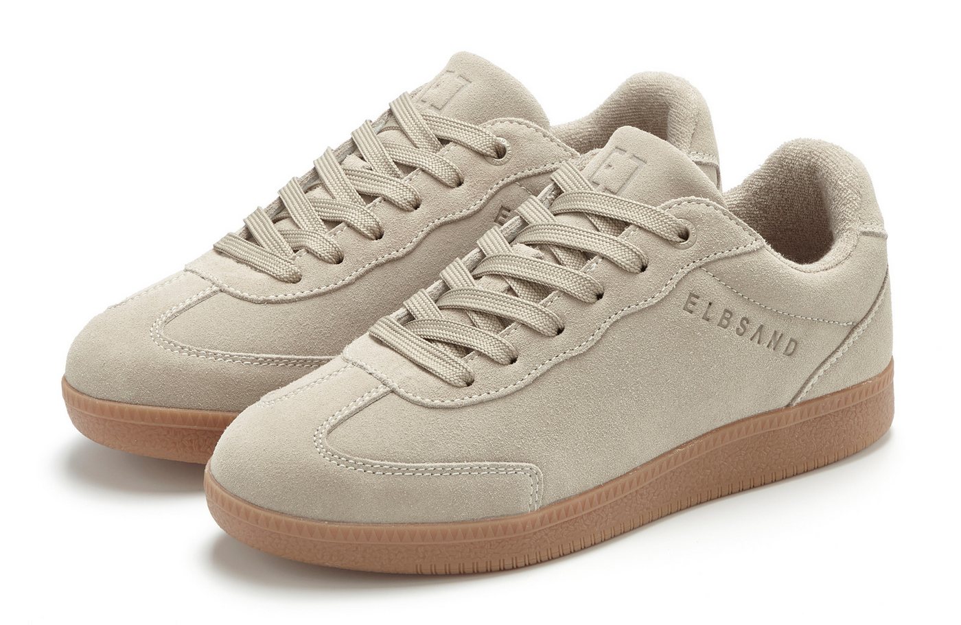 Elbsand Freizeitschuh, Schnürschuh, Turnschuh, Retro Sneaker, Lederschuh Sneaker Ledersneaker, Schnürhalbschuh aus Leder im modernen Retro Look