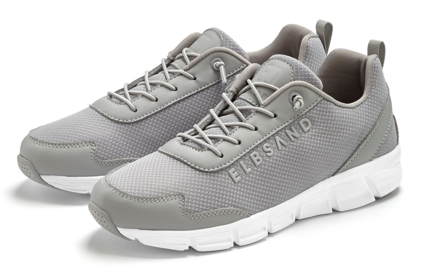 Elbsand Halbschuh, Freizeitschuh, Schnürhalbschuh, Turnschuh, Slip-On-Sneaker Sneaker im sportiven Look mit ultraleichter Sohle für Damen & Herren (grau)
