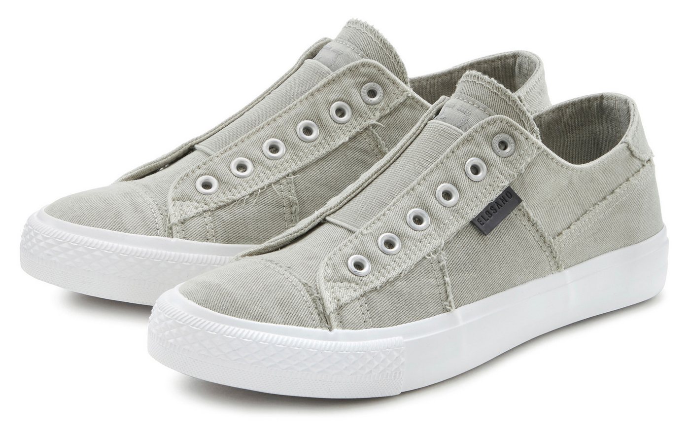 Elbsand Halbschuh, Slipper, Freizeitschuh, Sneaker aus Textil zum Reinschlüpfen mit elastischem Einsatz