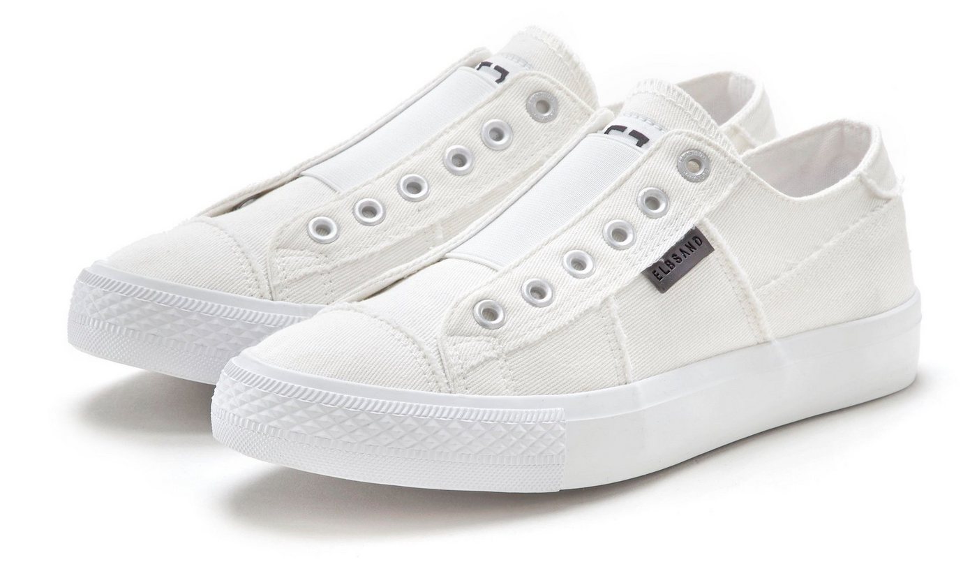 Elbsand Halbschuh, Slipper, Freizeitschuh, Sneaker aus Textil zum Reinschlüpfen mit elastischem Einsatz