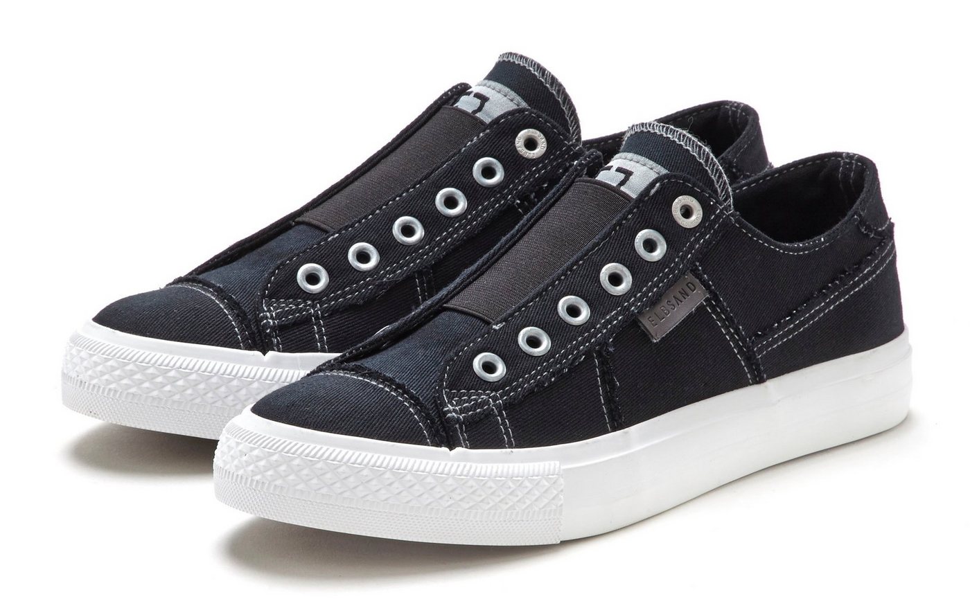 Elbsand Halbschuh, Slipper, Freizeitschuh, Stoffschuhe, Textilschuhe Sneaker Slip-On-Sneaker aus Textil zum Reinschlüpfen mit elastischem Einsatz
