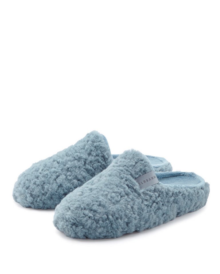 Elbsand Hausschuh Pantolette, Pantoffel, Mule, Sandale, kuscheliges Fellimitat