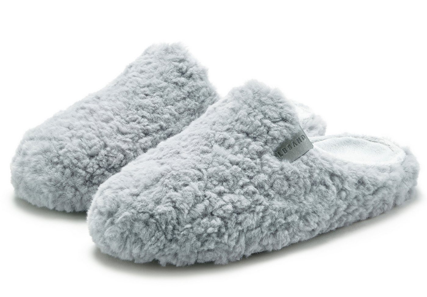 Elbsand Hausschuh Pantolette, Pantoffel, Mule, Sandale, kuscheliges Fellimitat