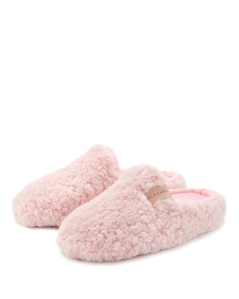 Elbsand Hausschuh Pantolette, Pantoffel, Mule, Sandale, kuscheliges Fellimitat