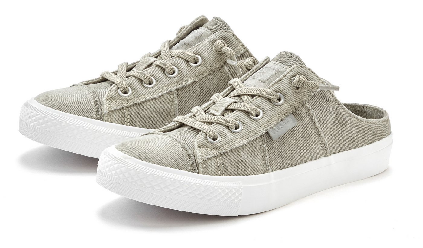 Elbsand Sabot, Clog, Freizeitschuh, Halbschuh, Stoffschuh, Sneaker zum Reinschlüpfen Unisex VEGAN (grau)