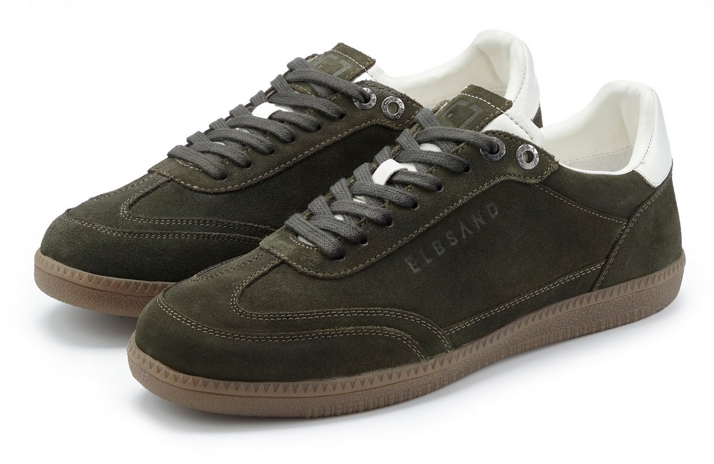 Elbsand Schnürschuh, Retro Sneaker, Lederschuh, Halbschuh, Ledersneaker Sneaker NEU Freizeitschuh, Schnürhalbschuh, Turnschuh aus Leder im Retro-Look